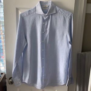 SUITSUPPLY Blue Dress Shirt - Slim Fit - 38